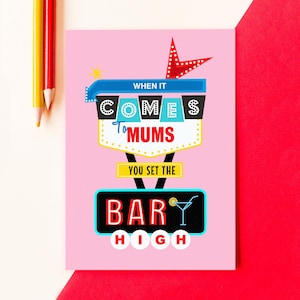 SALE* Retro Card For Mum, Best Mum Card, Americana, Card for Mum, Mum Birthday Card, Top Mum, Birthday Card For Mum, Mum Card