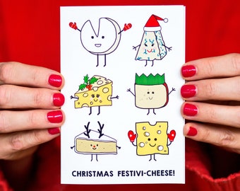 Funny Cheese Christmas Card, Funny Holiday Card, Cheese, Christmas Card Pack, Funny Xmas Card, Christmas Card Set, Funny Christmas Card, Pun