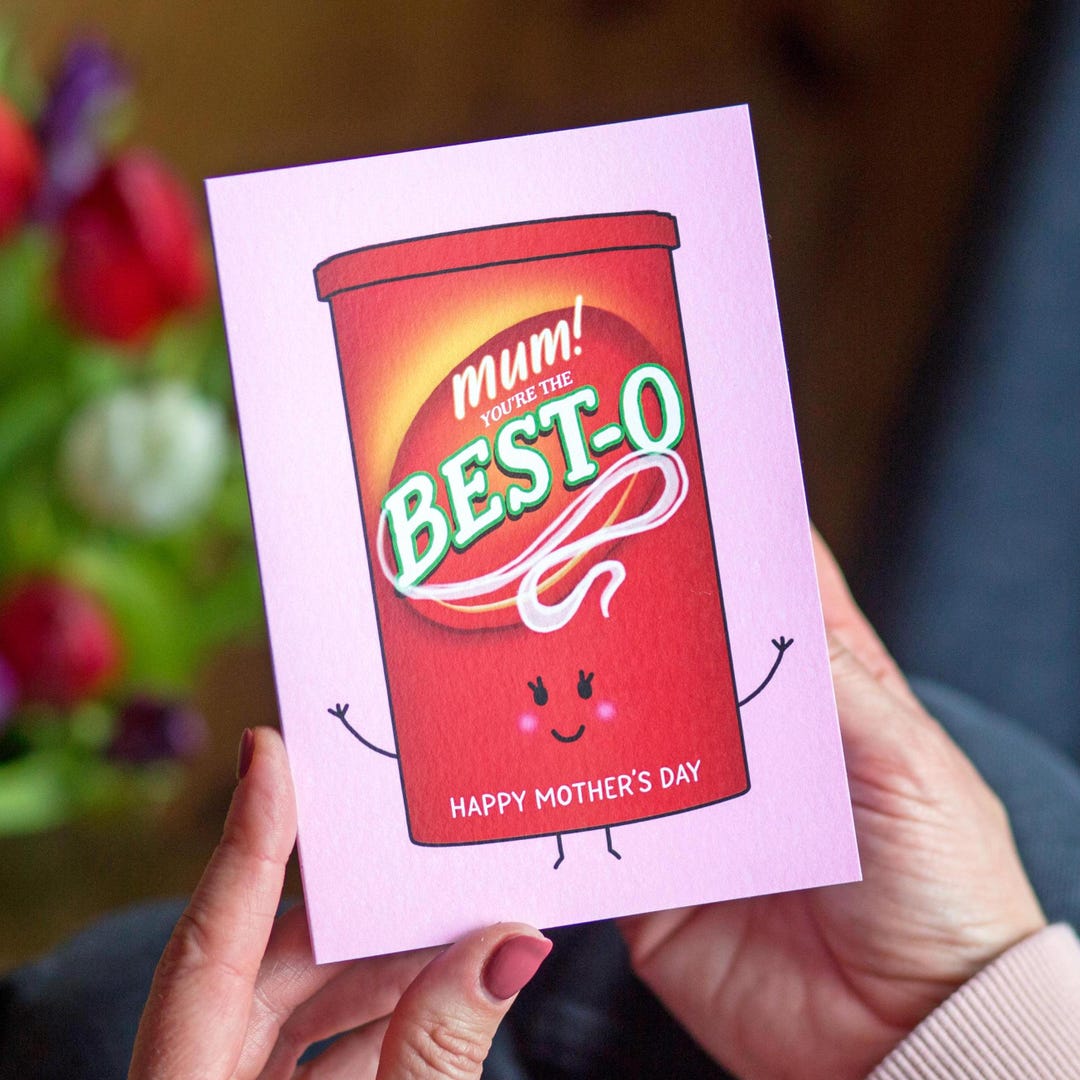 Funny Pun Mother's Day Card, Cute Mother's Day Card, Best Mum Mother's ...