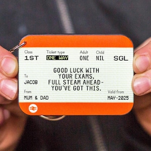Personalised Good Luck In Exams Gift, Custom Good Luck Keyring, Token Gift For Student During Exams, Exam Good Luck Gift