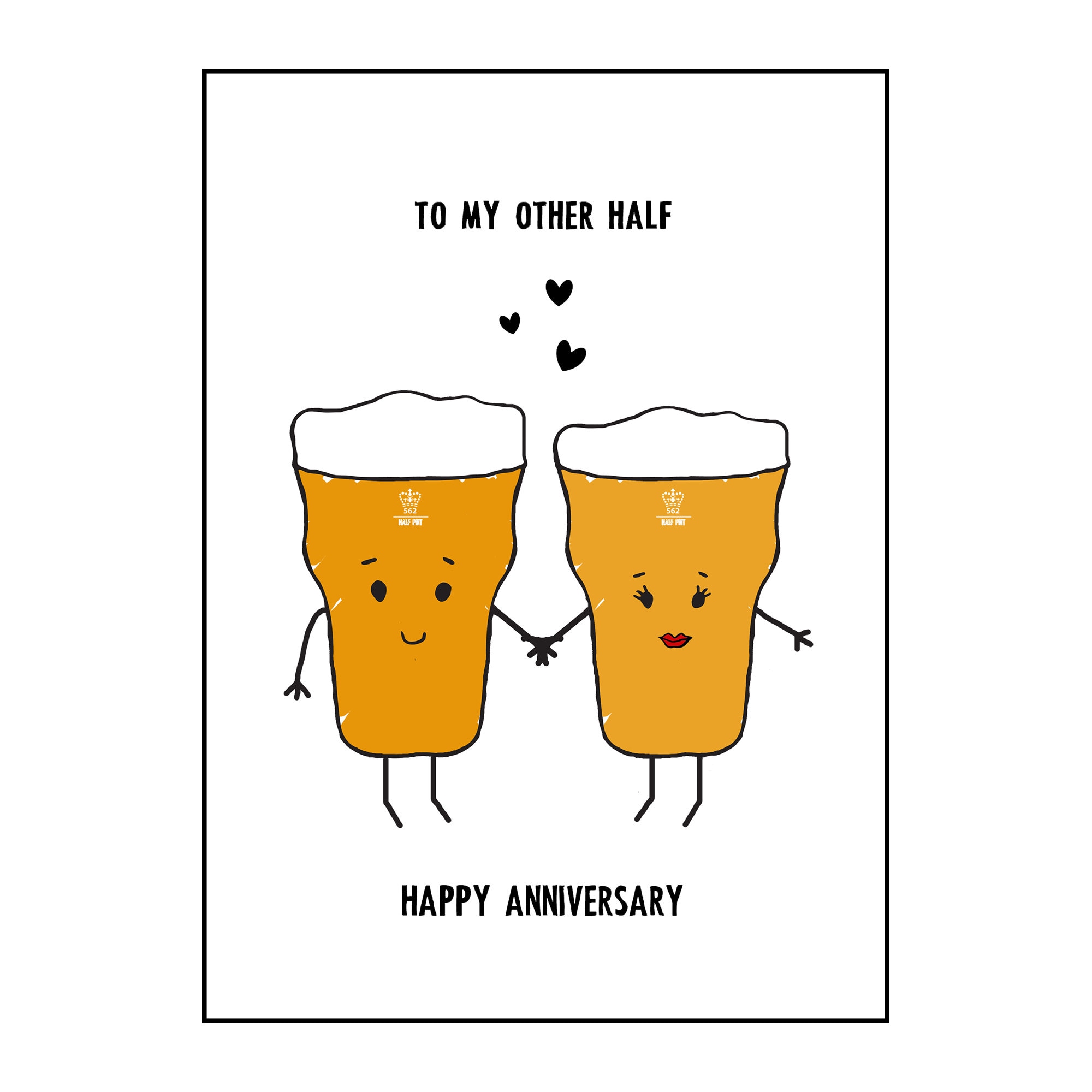 Anniversary Card for Boyfriend Beer Valentine Card for Husband Beer Lover Birthday Card for Him