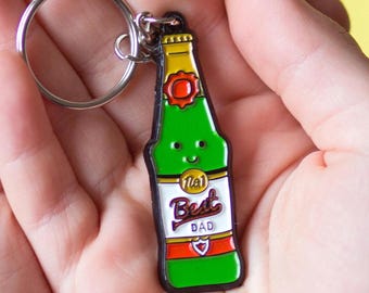 Funny Beer Keyring for Dad, Father's Day Gift, Beer Keyring, Father's Day Keyring, Beer, Birthday Gift for Dad, Best Dad