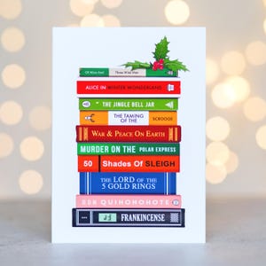 Funny Book Themed Christmas Card, Funny Book Titles Christmas Card, Funny Pun Christmas Card, Christmas Pun, Book Lover Christmas Card