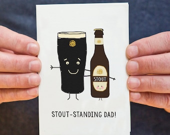 Stout Father's Day Card, Card for Dad, Stout, Dad Birthday Card, Father's Day Card, Dad Card, Funny Father's Day Card, Pun Card, For Dad