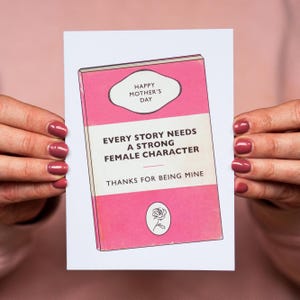 Book Lover Mother's Day Card, Literary Mother's Day Card, Classic Book Card For Mum, Books Mother's Day Card