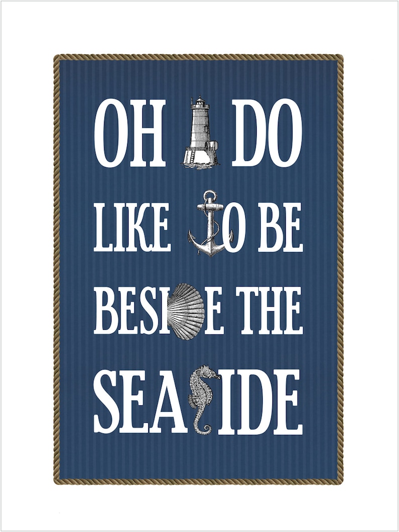 Seaside Poster Oh I Do Like to be Beside the Seaside Etsy Seaside Poster Oh I Do Like to be Beside the Seaside Etsy