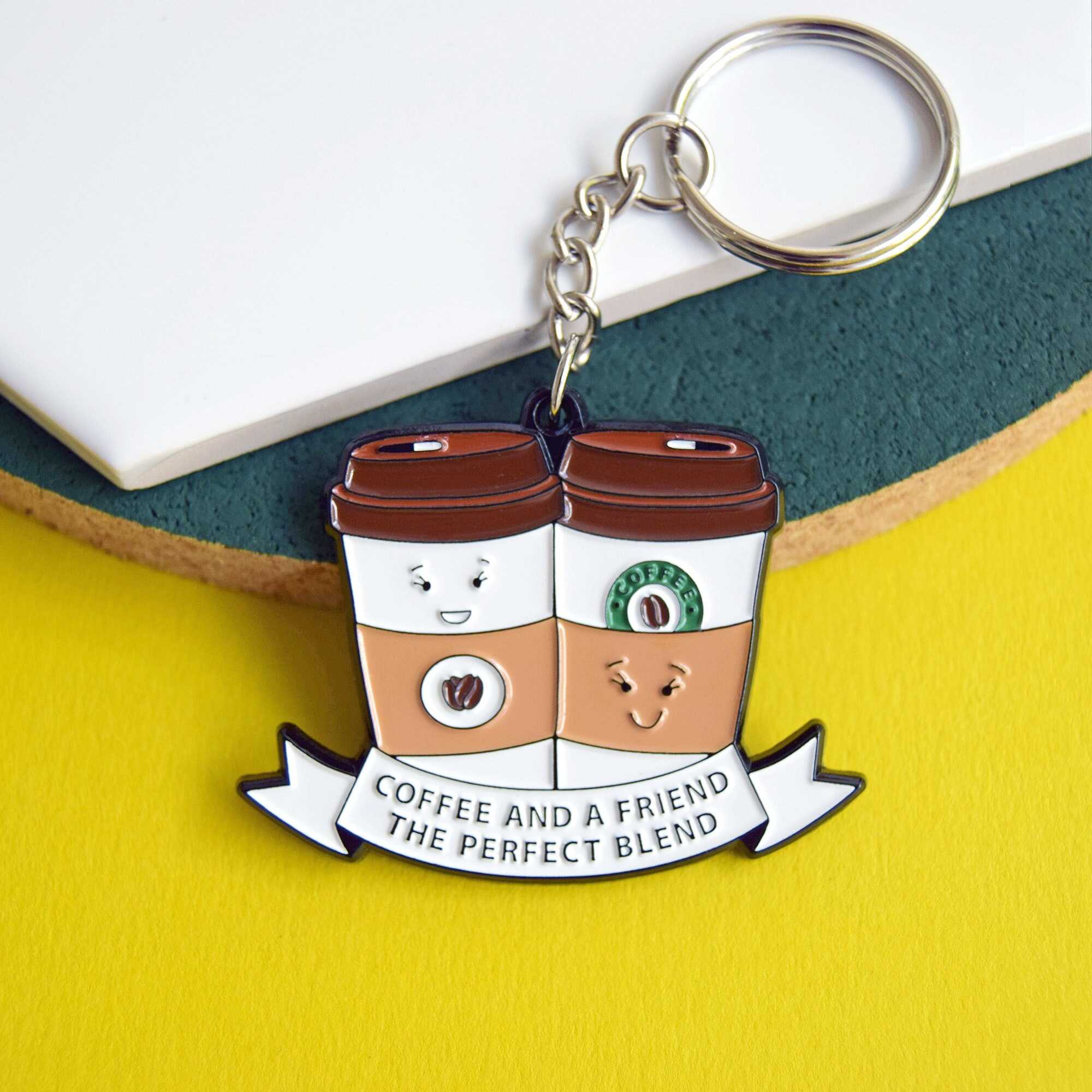 Friendship Keyring Coffee Keyring Best Friend Gift Gift for
