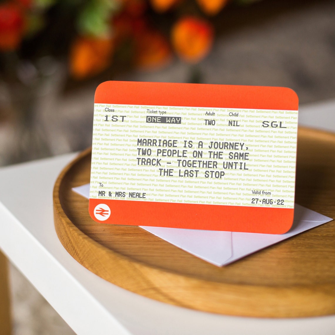 Personalised Train Ticket Wedding Card Train Ticket Wedding - Etsy UK