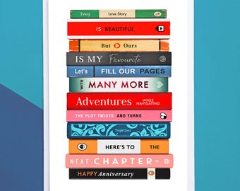 Carte d'anniversaire littéraire sur le thème du livre pour les amateurs de lecture