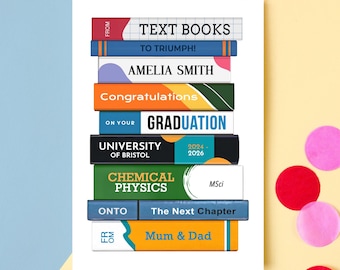 Personalised Graduation Card, Personalised Card for Graduate, Congratulations On Your Graduation Card, Custom Graduate Card
