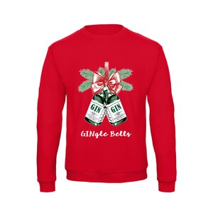 Gingle Bells®, Christmas Jumper, Gin Sweatshirt, Gin, Xmas Jumper, Unisex Christmas Jumper, Womens Christmas Jumper, Mens Christmas Jumper image 4