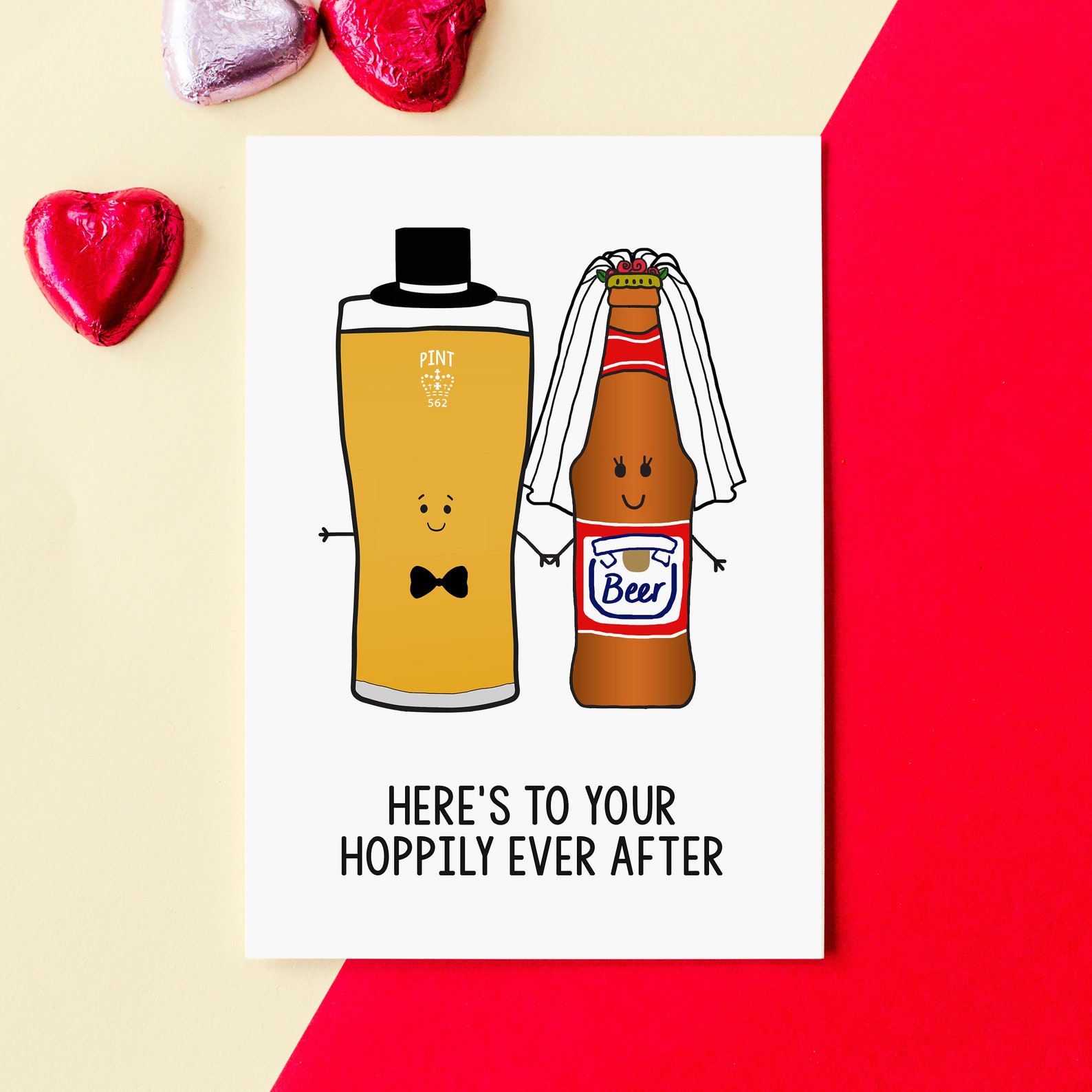 Funny Beer Wedding Card Card for Bride & Groom Funny Wedding Etsy UK
