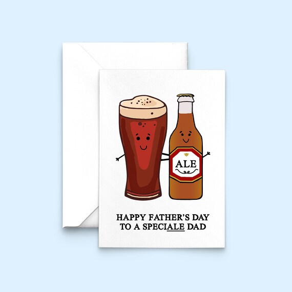 Lustige Bierliebhaber-Karte Für Papa – Humorvolle Vatertagskarte Mit Pale Ale Motiv, Hochwertiger Karton