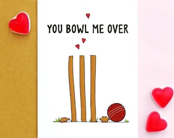 Funny Cricket Valentine's Card, Card for boyfriend, Girlfriend Card, Cricket, Husband Card, Valentine's Card for Him, Birthday Card for Him