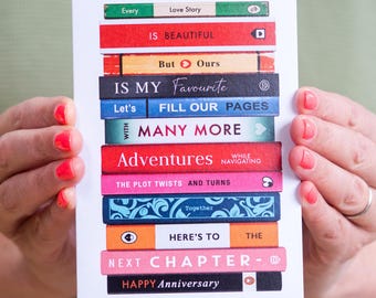 Carte d'anniversaire littéraire sur le thème du livre pour les amateurs de lecture
