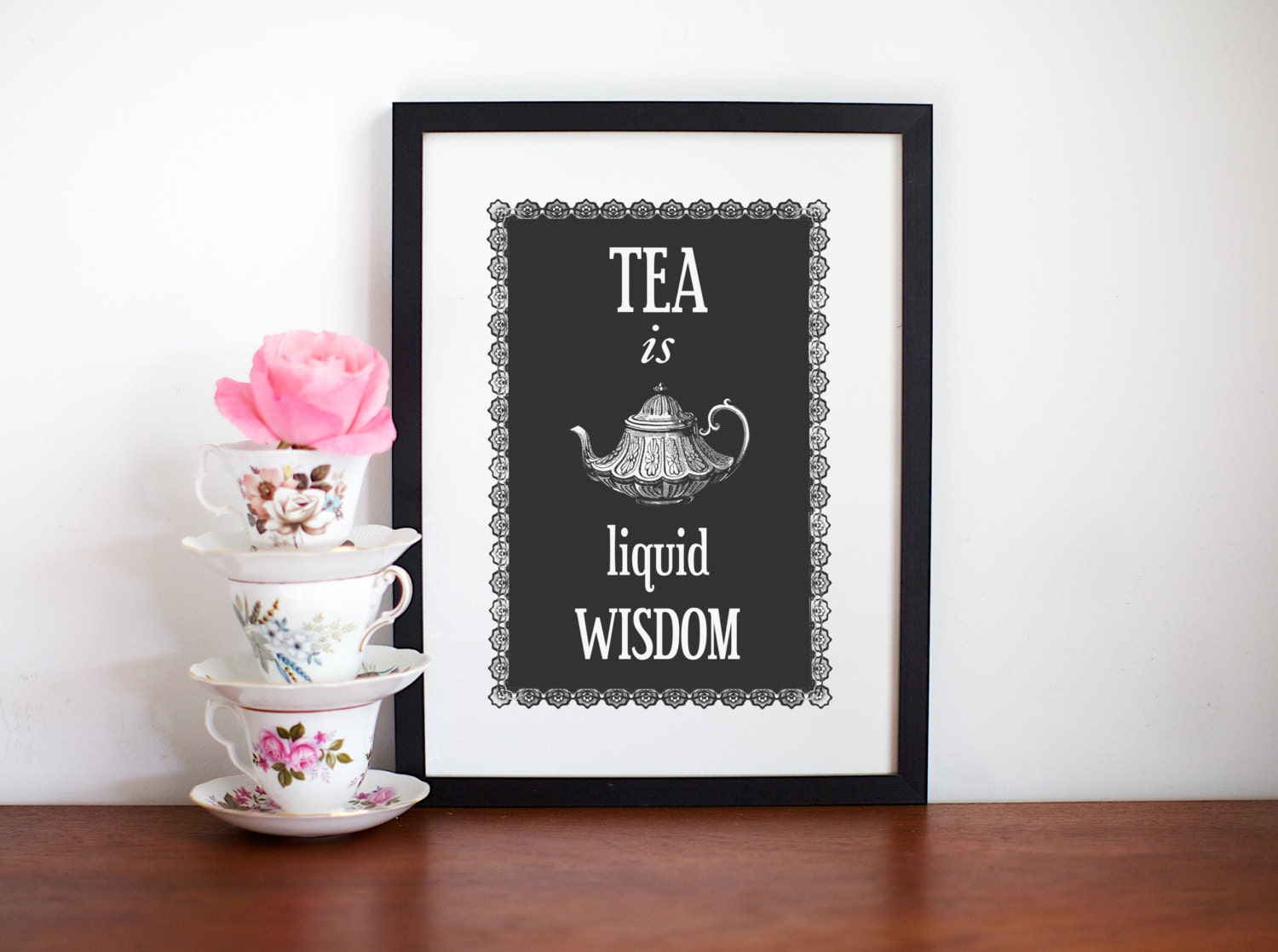 Tea Wall Art Tea Poster Tea Wall Decor Tea is Liquid Etsy