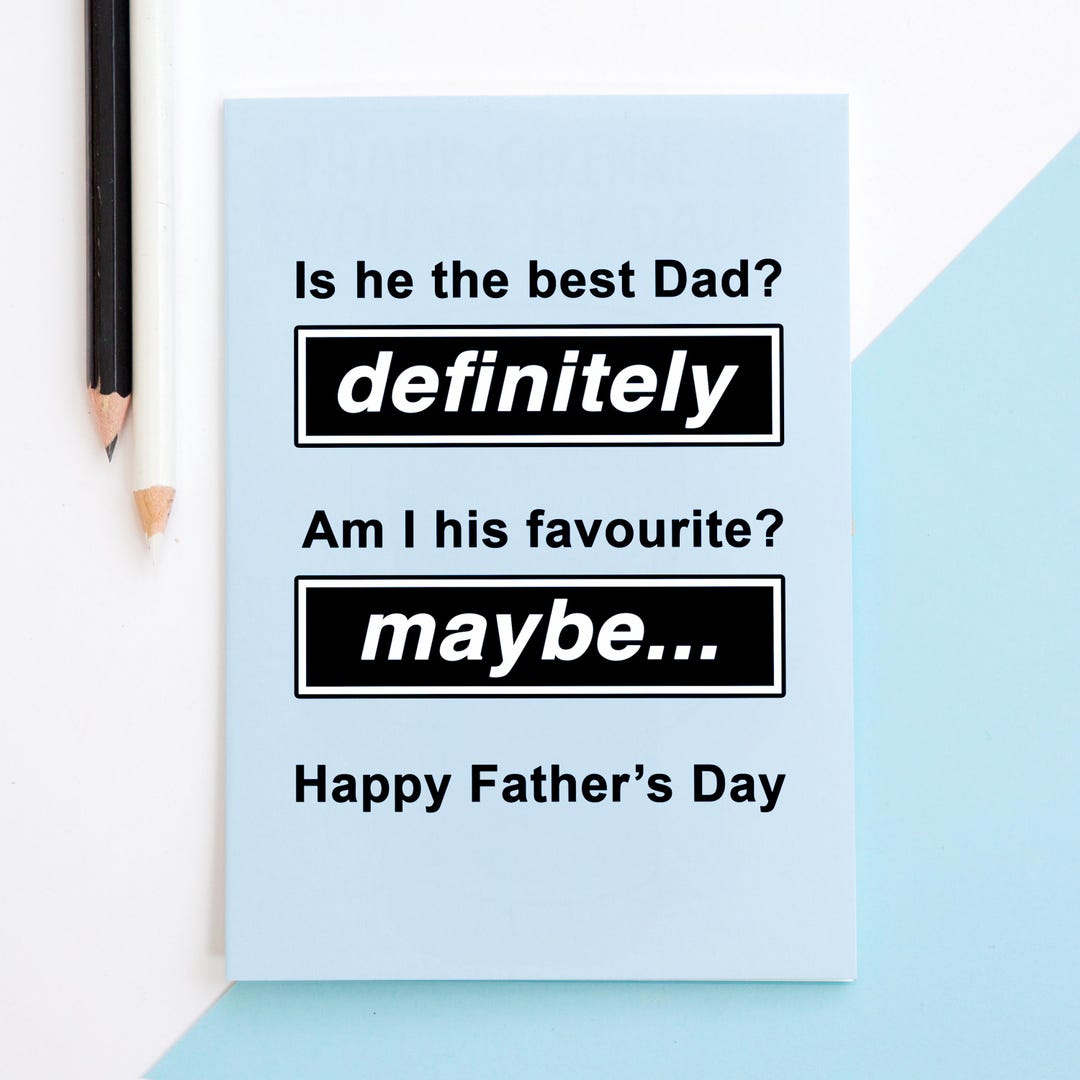 Funny Oasis Father's Day Card, 90's Music Father's Day Card, Liam ...