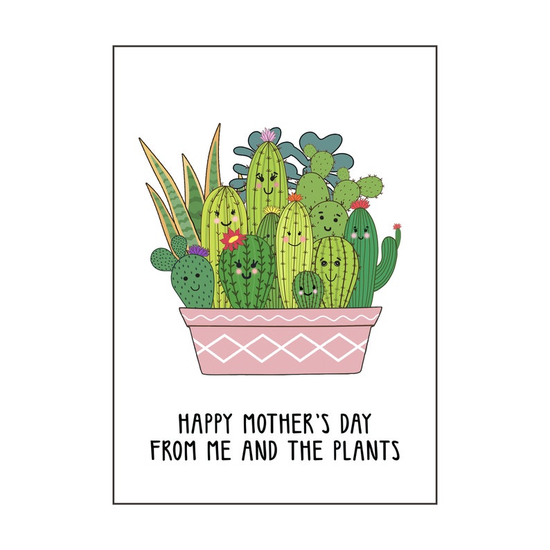 Plant Lover Mother's Day Card, Plant Mum, Plant Card for Mum, Mother's Day Card, Plant Lover, Card for Mum, Cactus Lover, Mother's Day image 3