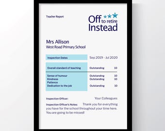 Personalised Print for Teacher, Thank You Teacher, Personalised Teacher Gift, Teacher Appreciation, Personalised Gift for Teacher from Class