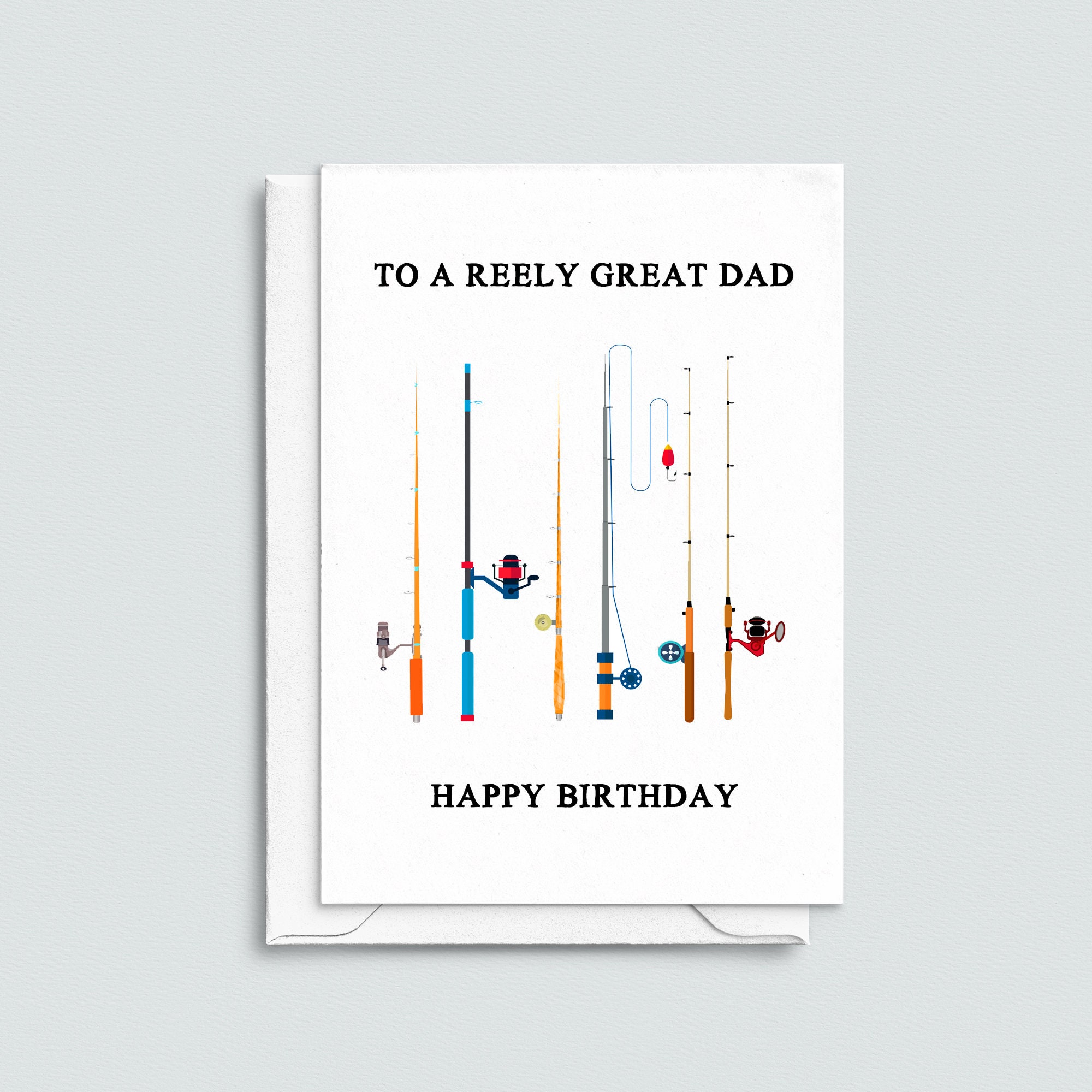 Fishing Birthday Card for Dad, Funny Birthday Card, Card for Dad ...