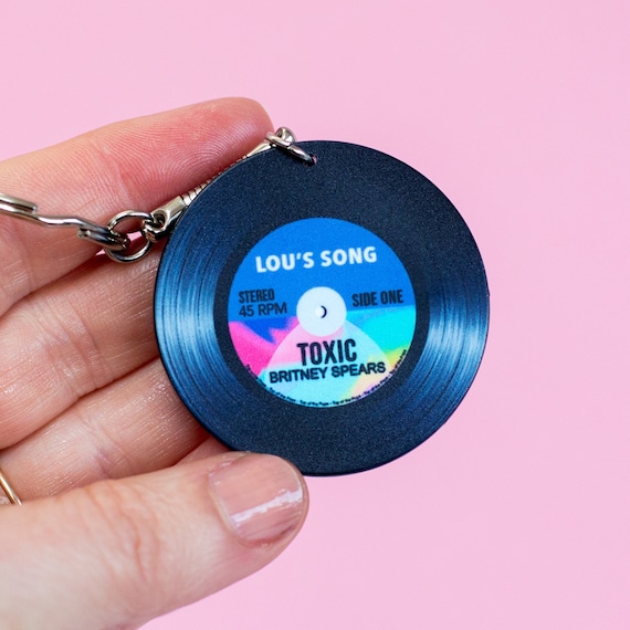 Personalised Song Keyring, Custom Song Keychain, Personalised Keyring Gift, Vinyl Lover Gift, Record Lover Gift, Favourite Song
