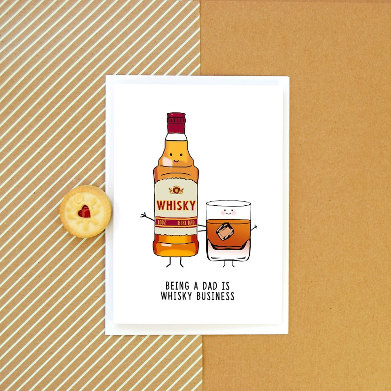 Download Whisky Father's Day Card Card for Dad Whiskey Dad | Etsy