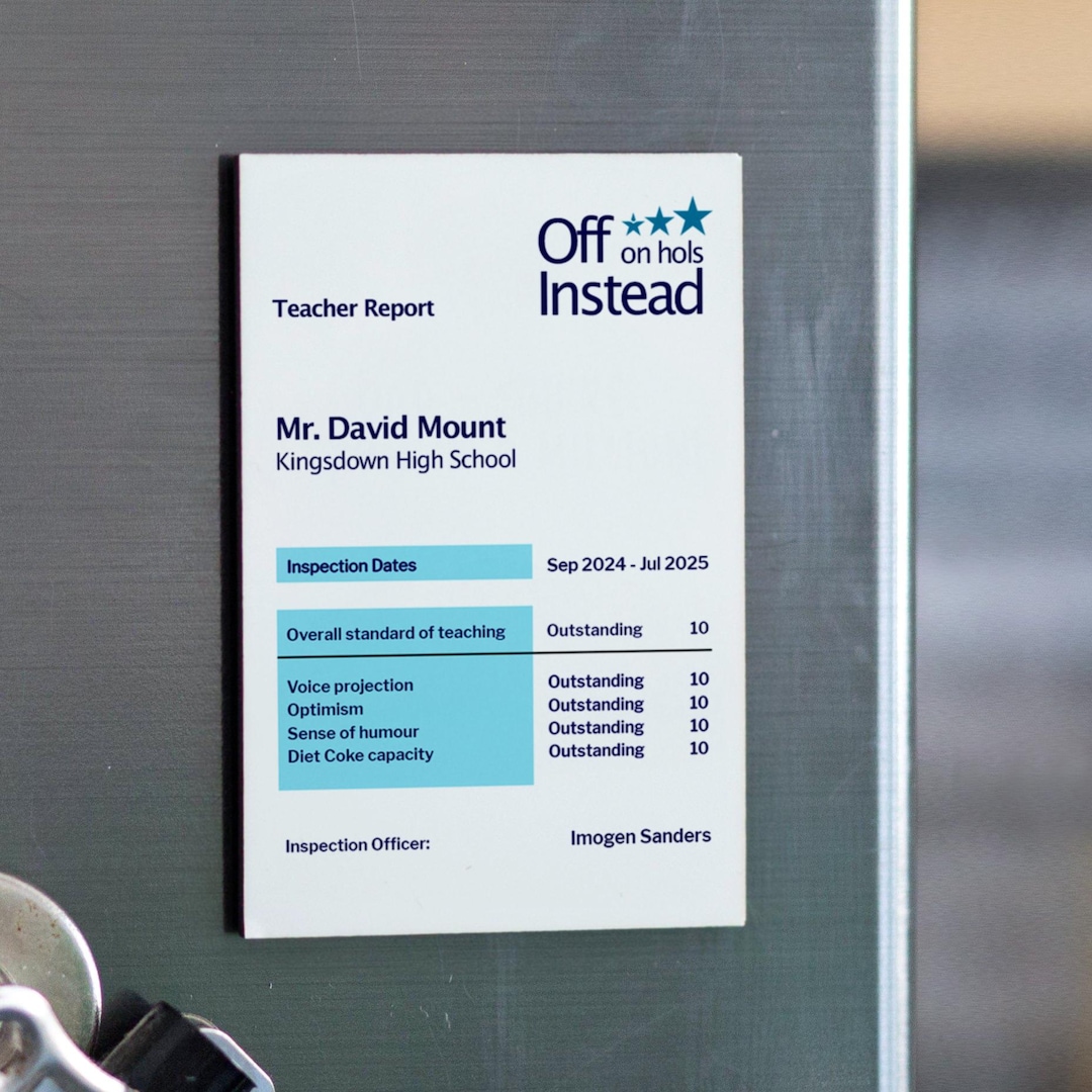 Personalised Ofsted Report Fridge Magnet for Teacher, Custom End of ...