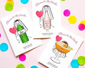 Personalised Hen Do Card for Bride, Custom Hen Party Invitations, Personalised Bride to Be Card, Funny Hen Weekend Card