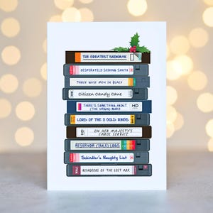 Funny Movie Themed Christmas Card, Funny Film Titles Christmas Card, Funny Pun Christmas Card, Christmas Pun, Movie Lover Christmas Card