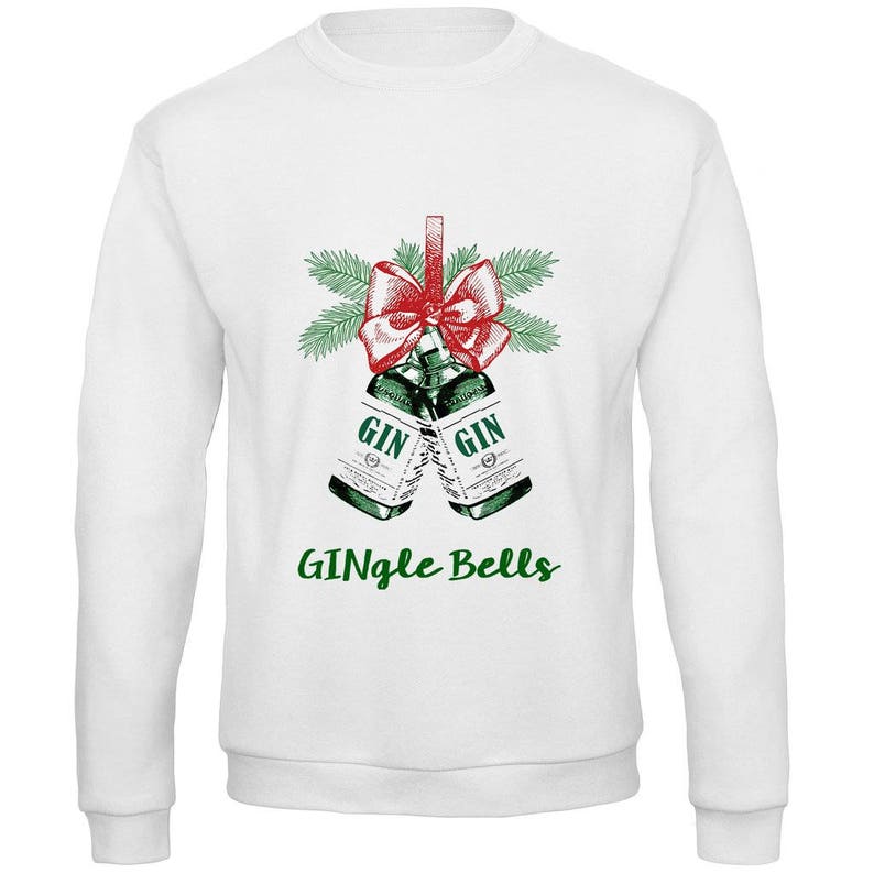 Gingle Bells®, Christmas Jumper, Gin Sweatshirt, Gin, Xmas Jumper, Unisex Christmas Jumper, Womens Christmas Jumper, Mens Christmas Jumper image 8