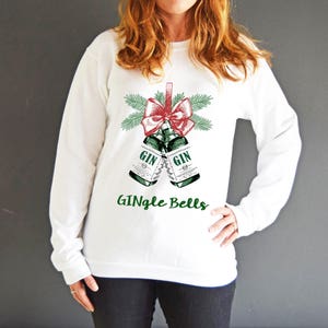 Gingle Bells®, Christmas Jumper, Gin Sweatshirt, Gin, Xmas Jumper, Unisex Christmas Jumper, Womens Christmas Jumper, Mens Christmas Jumper image 1