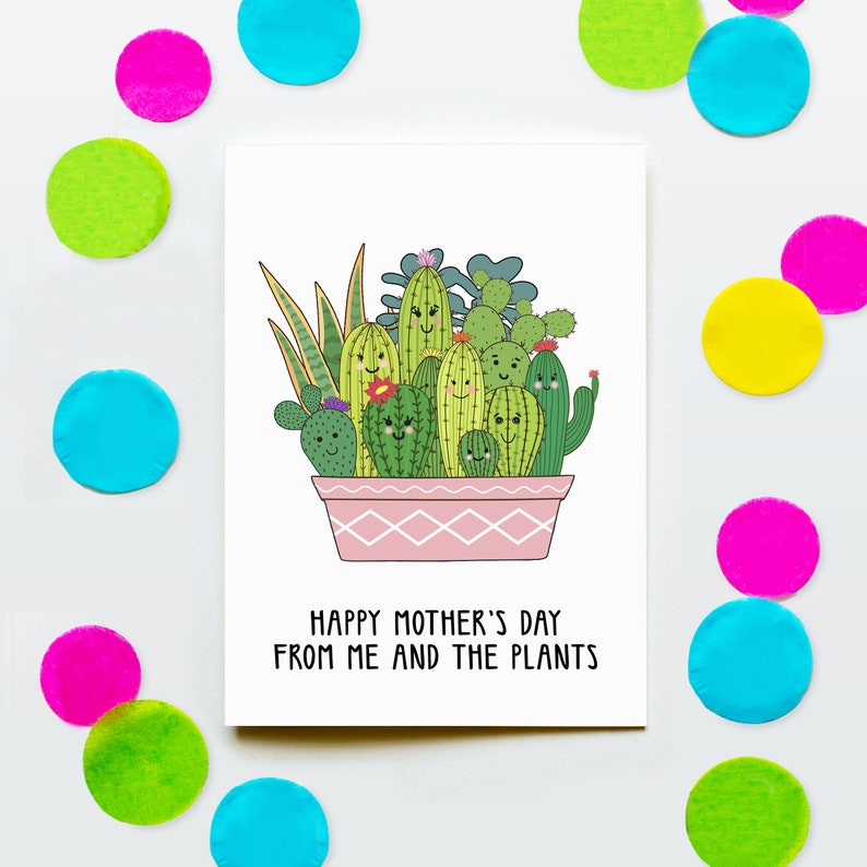 Plant Lover Mother's Day Card, Plant Mum, Plant Card for Mum, Mother's Day Card, Plant Lover, Card for Mum, Cactus Lover, Mother's Day image 2