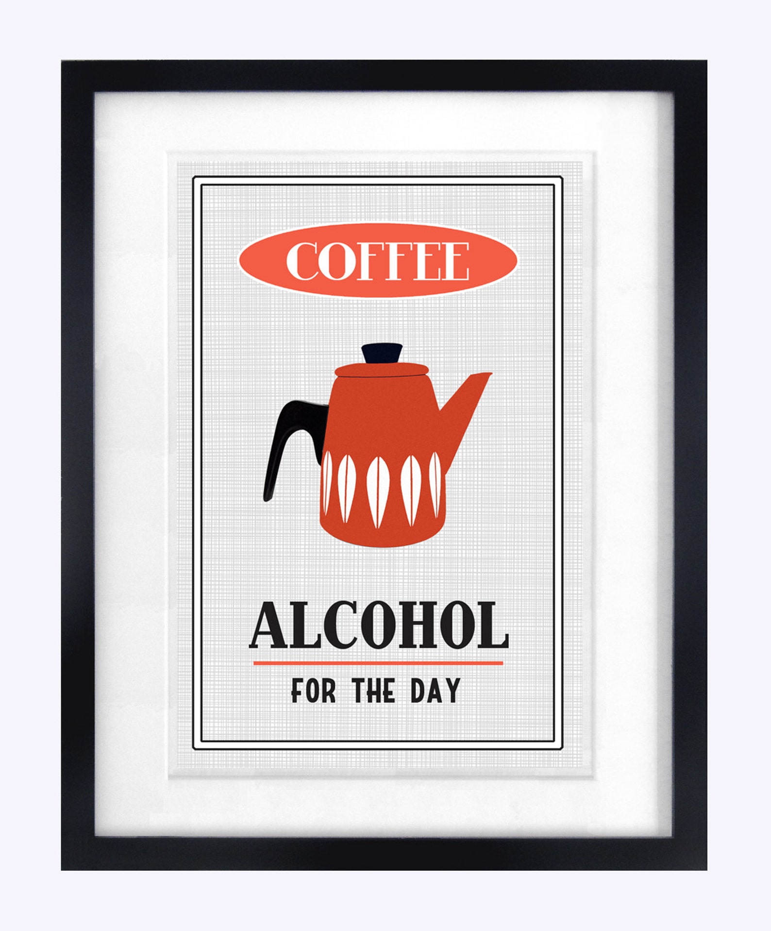 Kitchen Art Retro Coffee Poster Mid Century Modern Poster Etsy