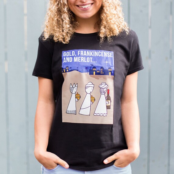 wine christmas t shirt
