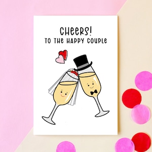 Funny Prosecco Wedding Card, Card for Bride & Groom, Funny Wedding Day Card, Champagne Wedding Card, Congratulations Card