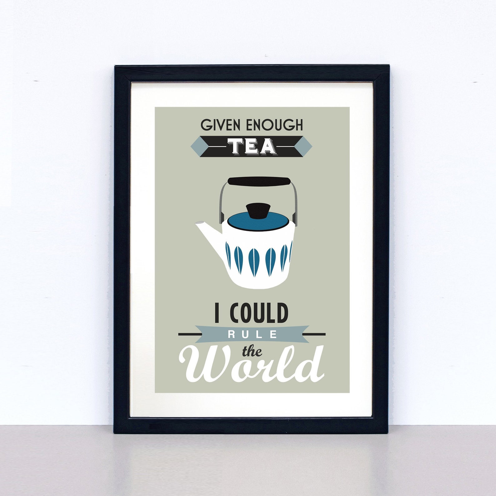 Tea Kitchen Art Tea Poster Tea Print Retro Tea Print Tea Etsy
