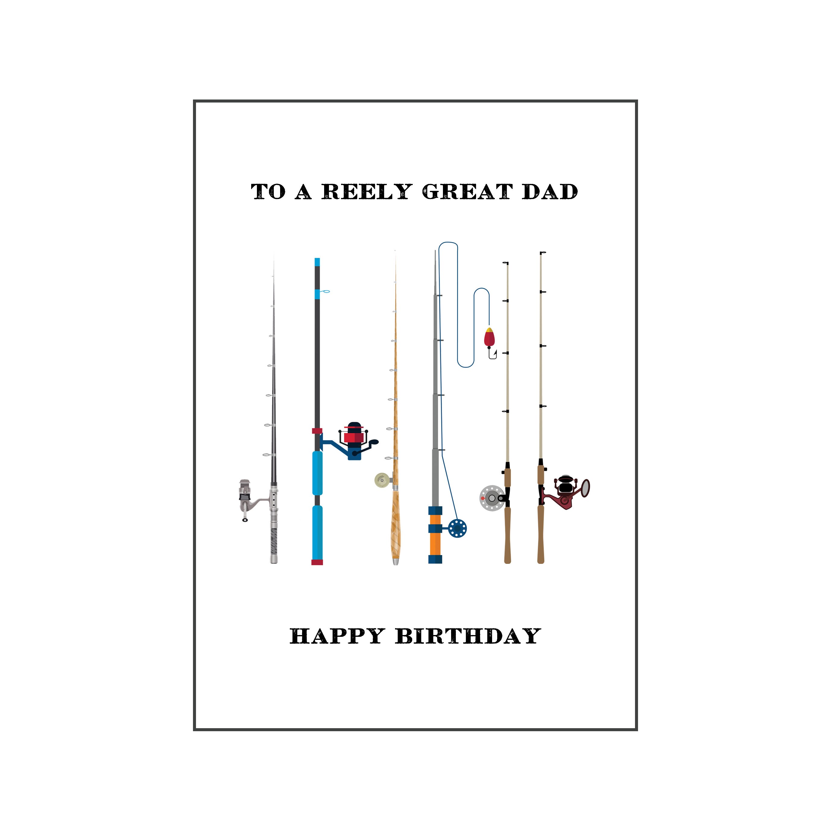 Fishing Birthday Card for Dad Funny Birthday Card Card for Etsy UK