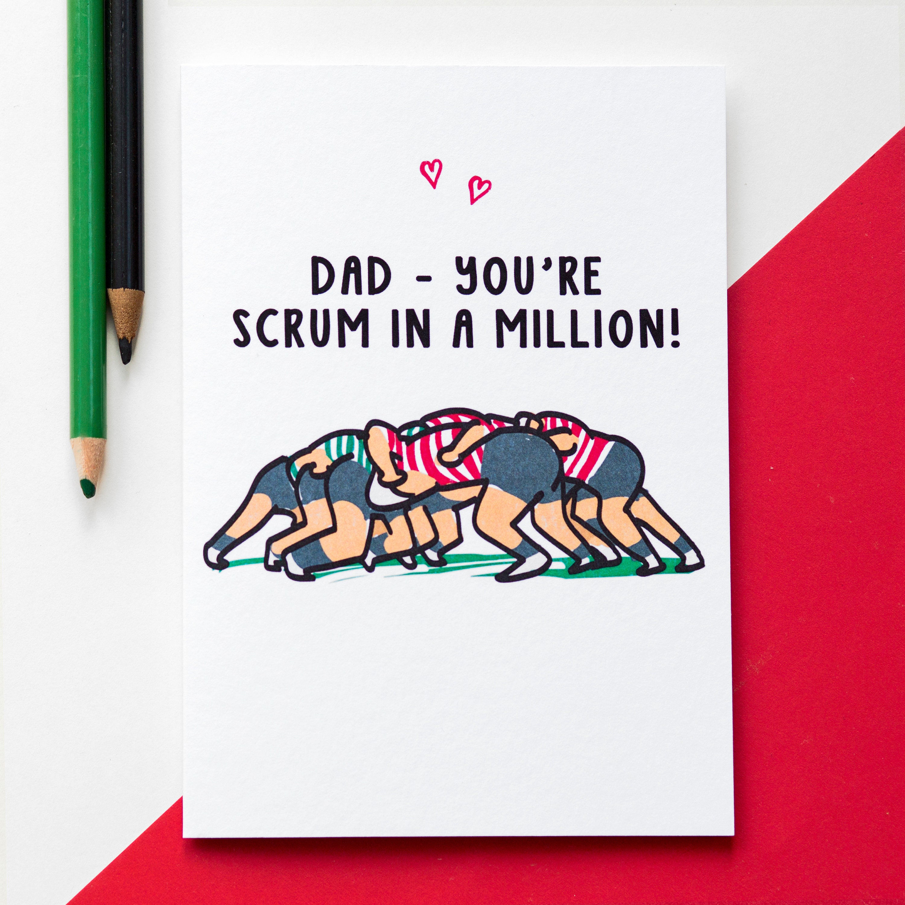 Rugby Father's Day Card, Rugby Card for Dad, Dad Card, Rugby Lover ...