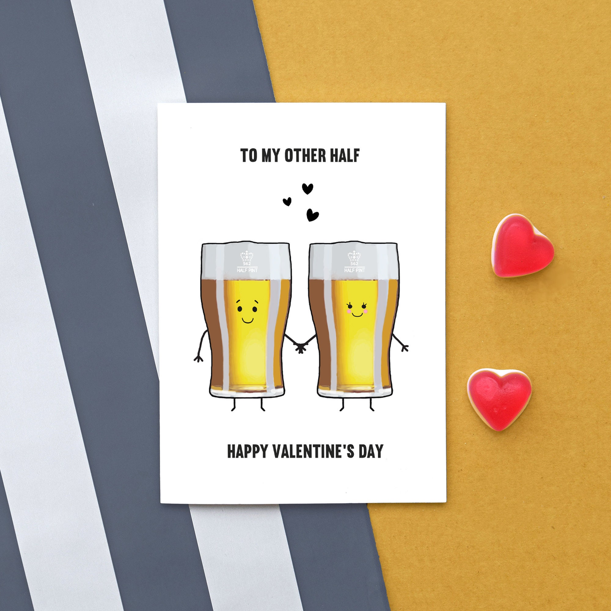 Beer Valentine's Card for Your Other Half Funny Beer - Etsy