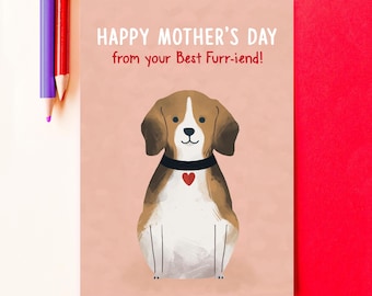 Mother's Day Card from the Dog, Dog Card for Mum, Card for Dog Mum, Mother's Day Card, Card for Mum, Card from Dog, Mother's Day
