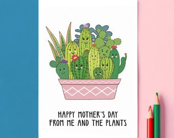Plant Lover Mother's Day Card, Plant Mum, Plant Card for Mum, Mother's Day Card, Plant Lover, Card for Mum, Cactus Lover, Mother's Day