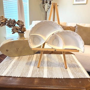 Vintage Divided Relish Dish | Creamy White Ceramic Appetizer Server | Cottage Farmhouse Serveware