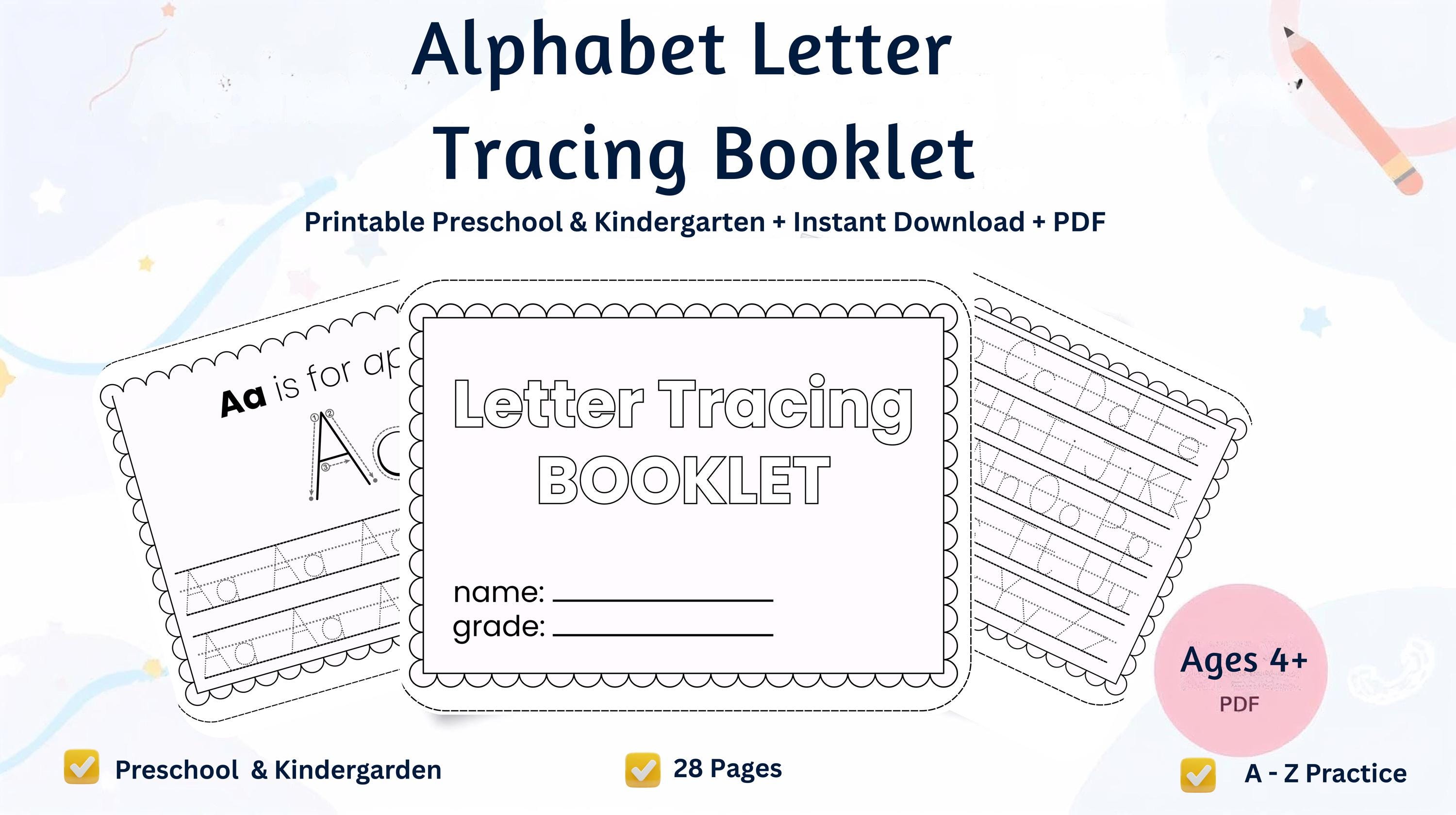 Alphabet Tracing Workbook Printable for Kids | Preschool Letter ...