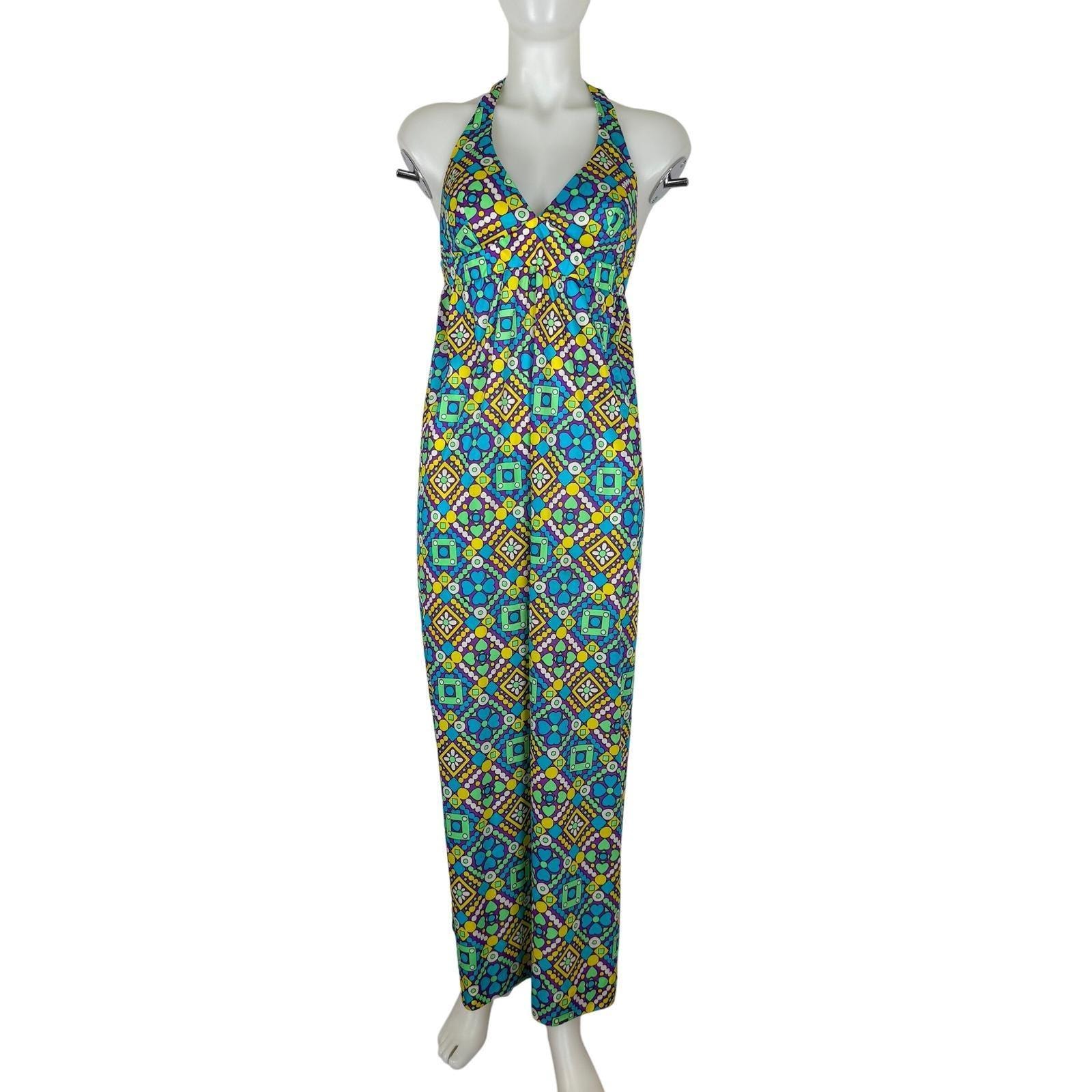 Vintage Halter Maxi Dress