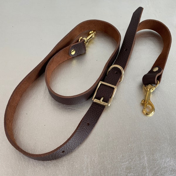 Bag strap in dark brown leather