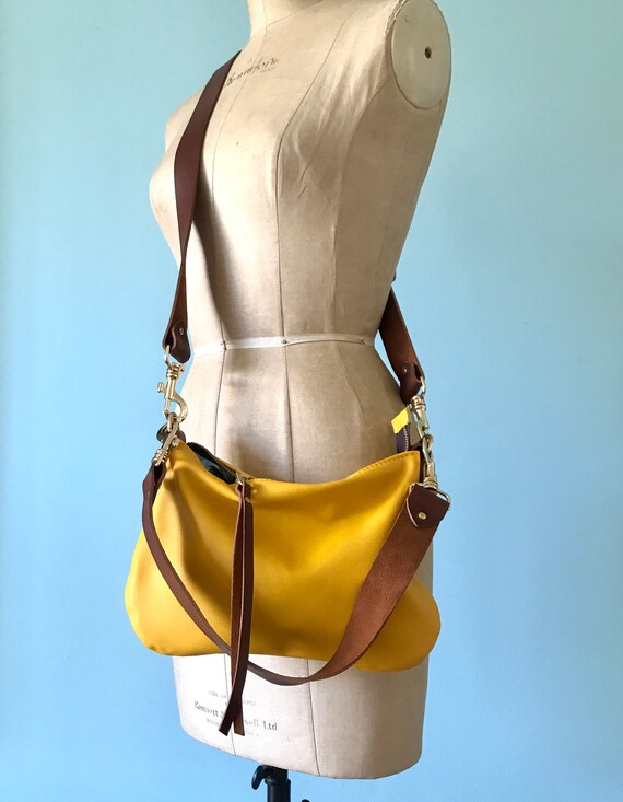 Sunny Yellow Leather Handbag