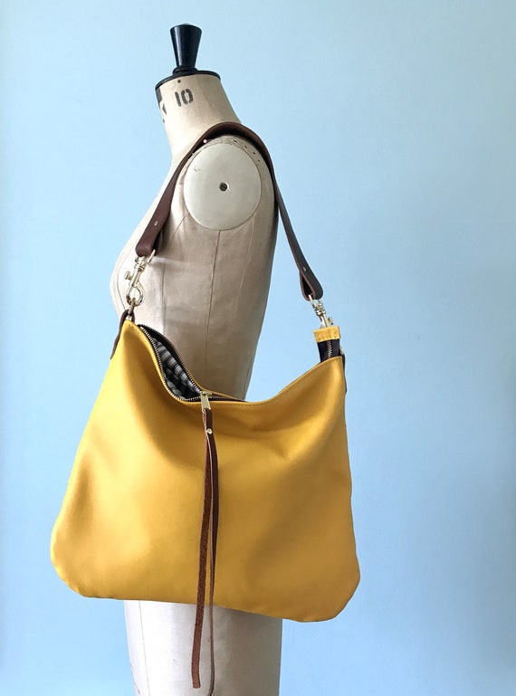 yellow leather bags uk