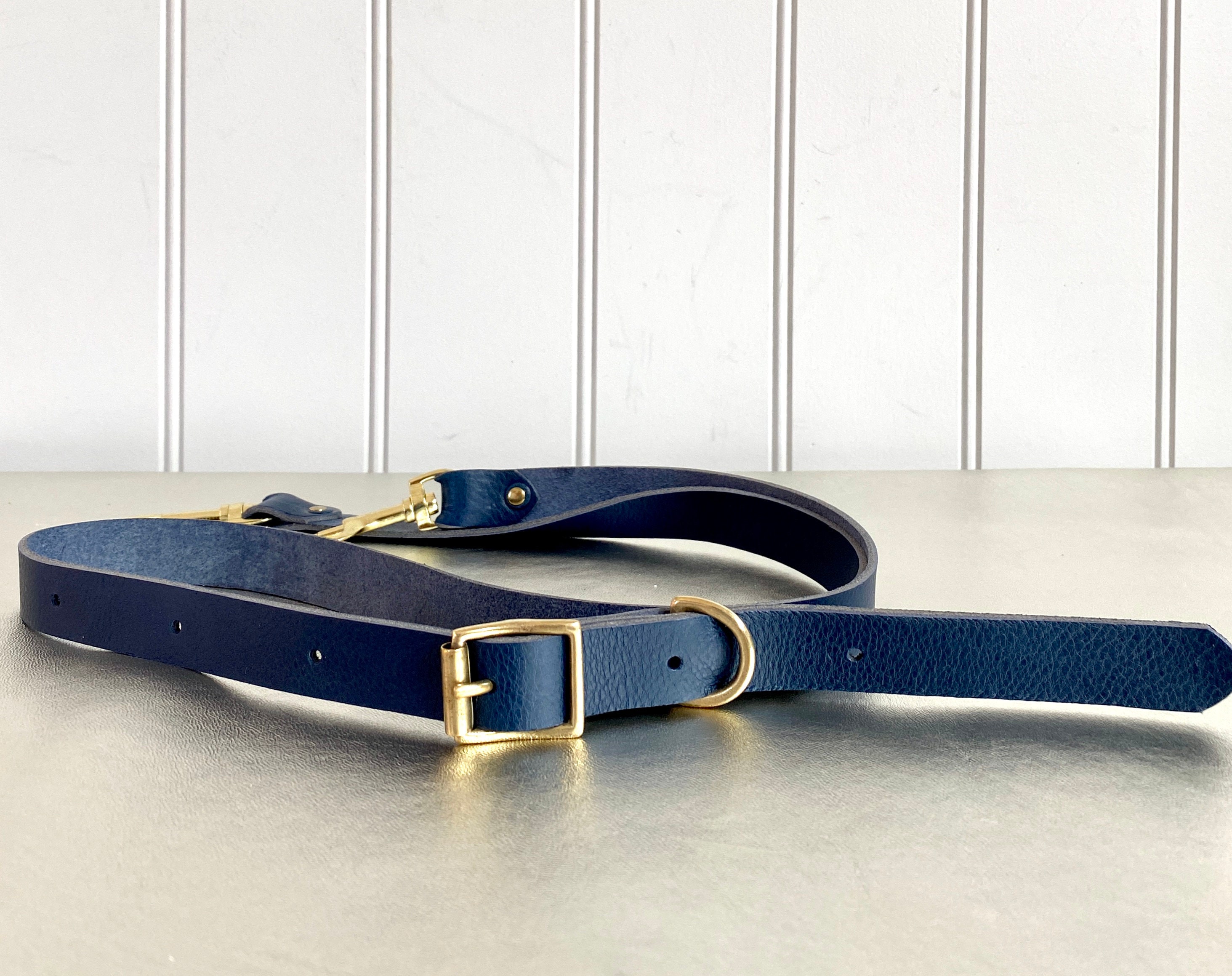 Leather Bag Strap Crossbody Strap Navy Etsy Canada