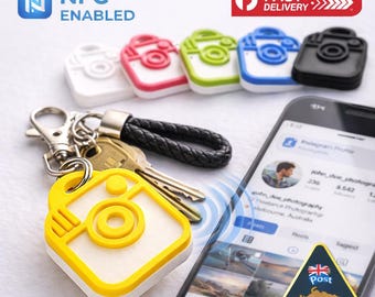 NFC Instagram Keychain – Tap to Share your Profile | Custom Keychain | Customisable