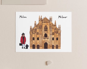 Milan Milano Italian city postcard